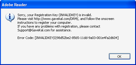 Invalid Key