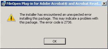 Error Code 2738
