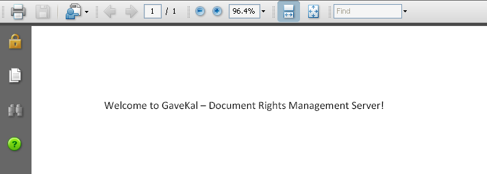 Welcome to GaveKal - Document Right Management Server!